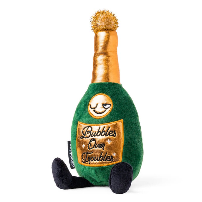 Punchkins bulles sur les troubles bouteille de champagne en peluche