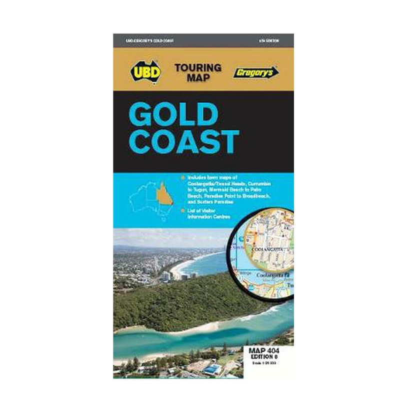 La carte Gold Coast de l'UBD Gregory (8e dition)