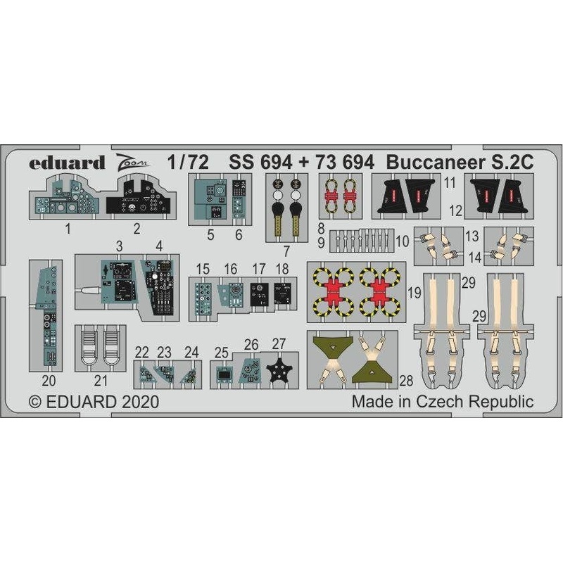 1/72 Buccaneer S.2C Zoom Photo-Etched Parts (for Airfix)