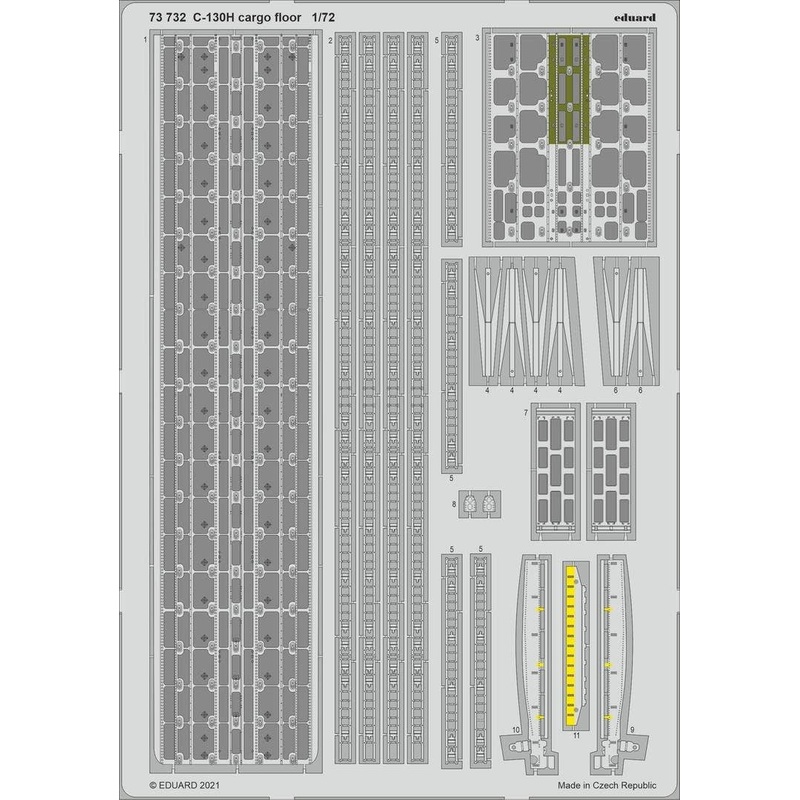 1/72 C-130H Cargo Floor Photo-Etched Parts (for Zvezda)
