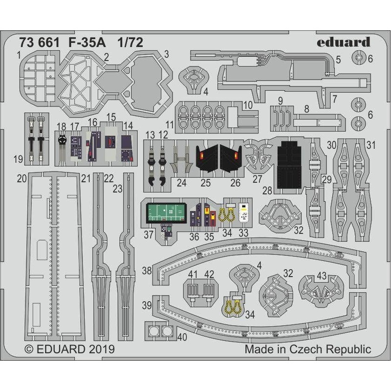 1/72 F-35A Photo-Etched Parts (for Hasegawa)
