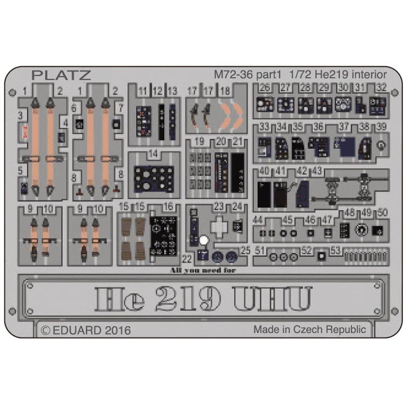1/72 He219 Uhu Etching Parts (2 Set)