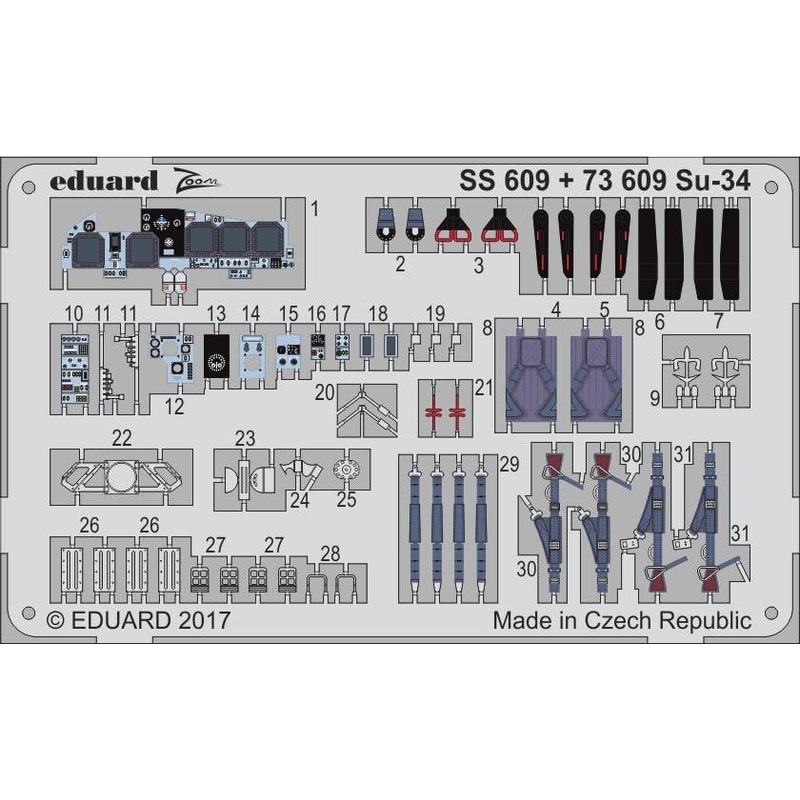 1/72 Sukhoi Su-34 Zoom Photo-Etched Parts (for Trumpeter)