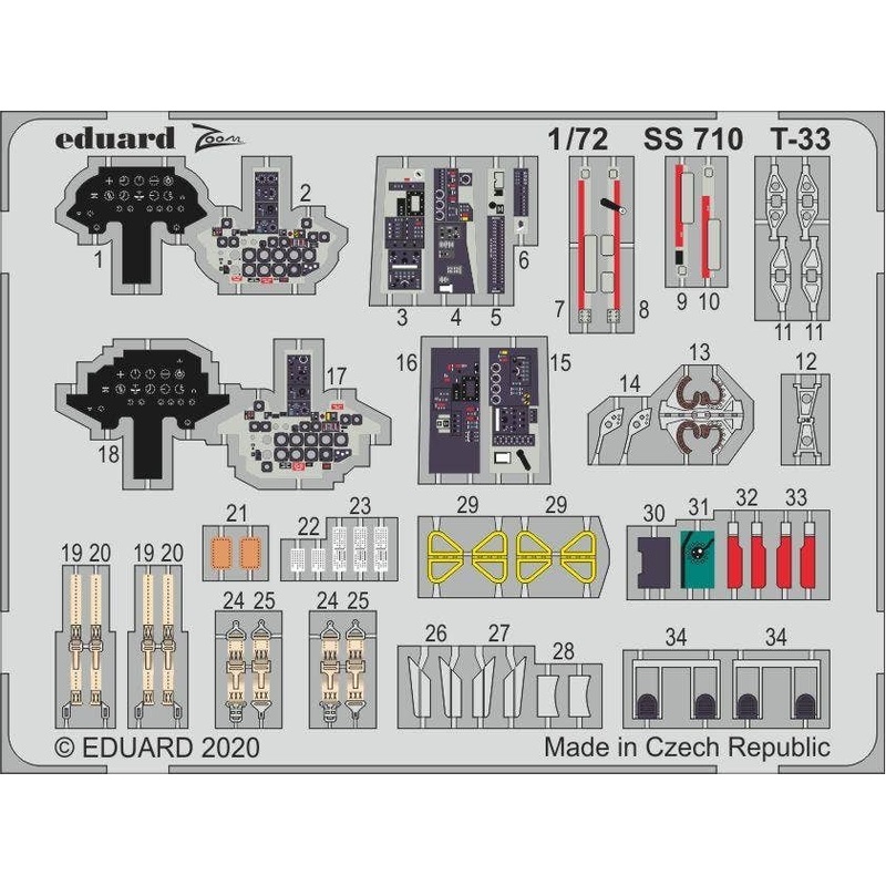 1/72 T-33 Zoom Photo-Etched Parts (for Platz)