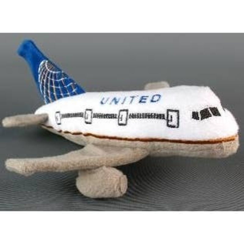 United Airlines Plush Toy w/Sound Post Continental Merger
