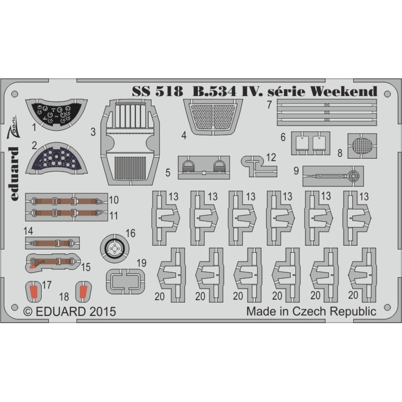 1/72 Avia B.534 IV. Serie Weekend  S.A. Photo Etched Set