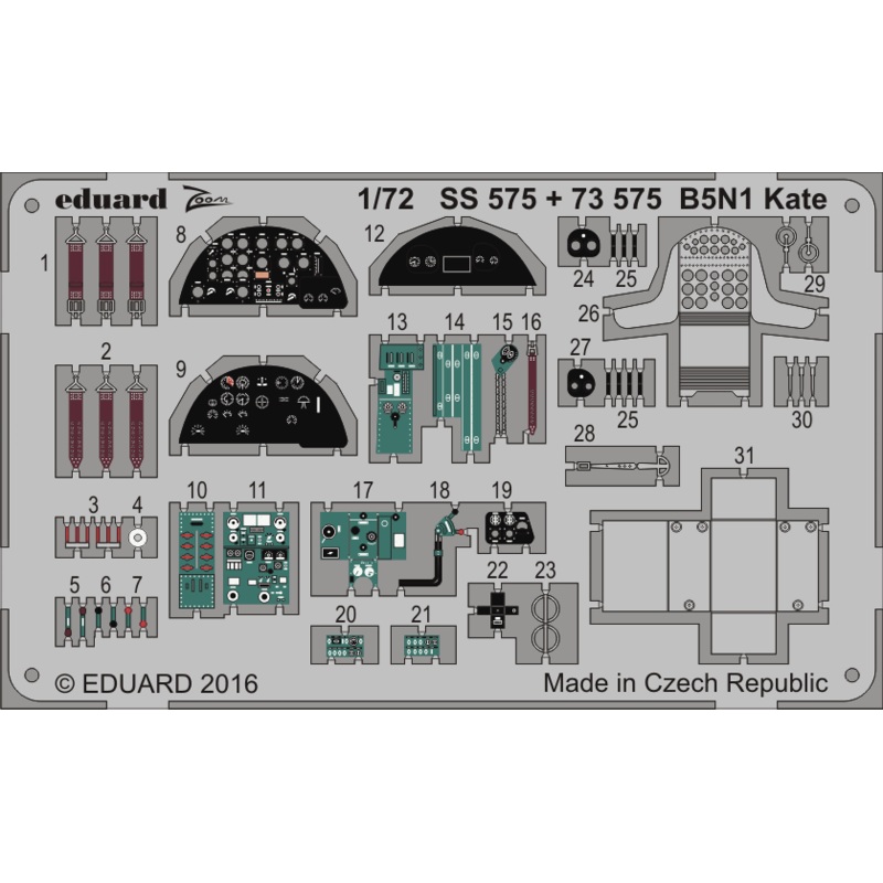 1/72 B5N1 Kate Zoom Etching Parts (Airfix)