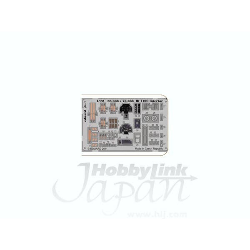 1/72 Bf110C Interior Self-Adhesive (for Airfix)