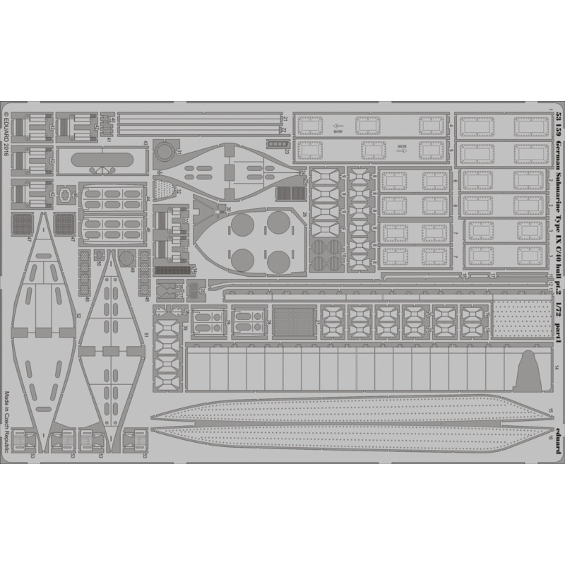 1/72 German Submarine Type IX C/40 Hull pt. 2 (for Revell)