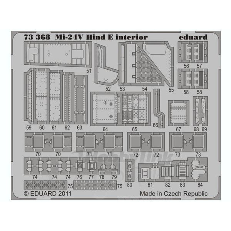 1/72 Mi-24V Hind E Interior Self-Adhesive (for Zvezda)