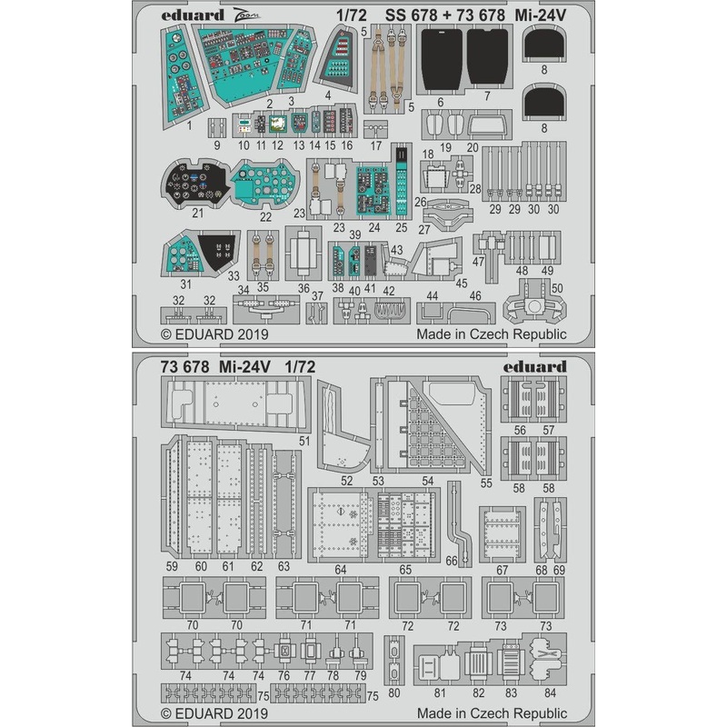 1/72 Mi-24V Photo-Etched Parts (for Zvezda)