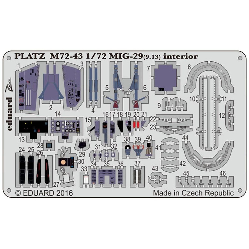 1/72 MiG-29(9.13) Fulcrum-C Photo-Etched Parts (Interior)