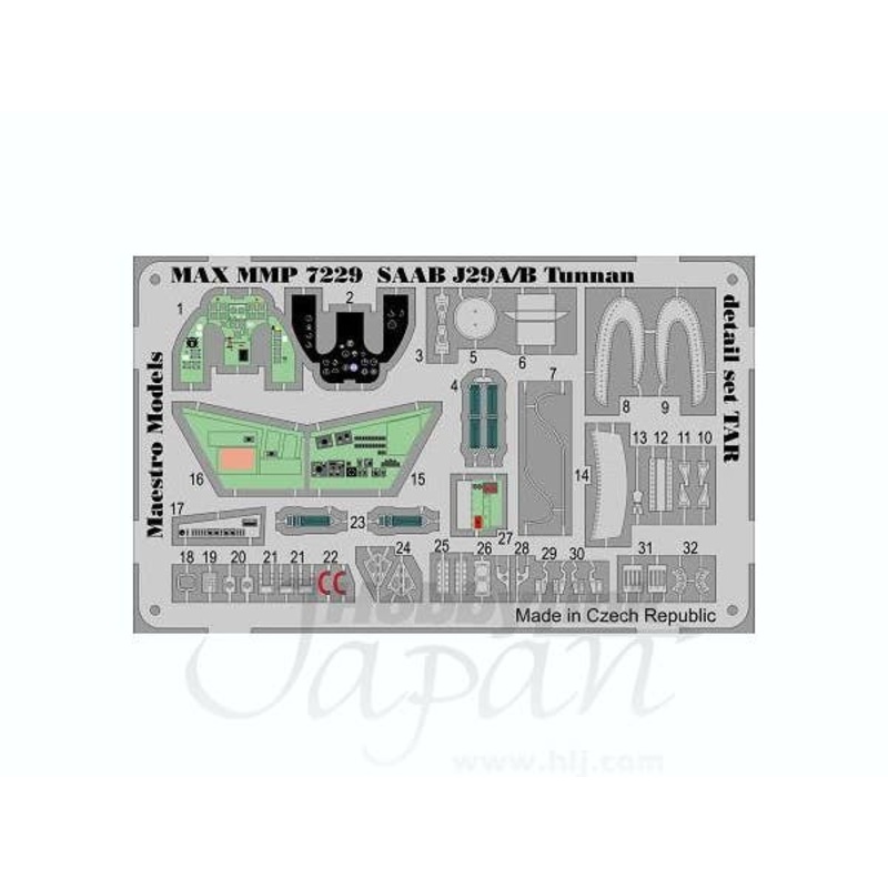 1/72 SAAB J29A/B Tunnan Photo-Etched Parts