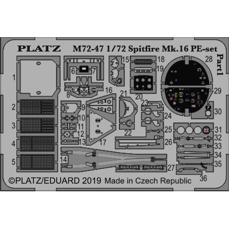 1/72 Spitfire Mk.XVI PE Set Part 1