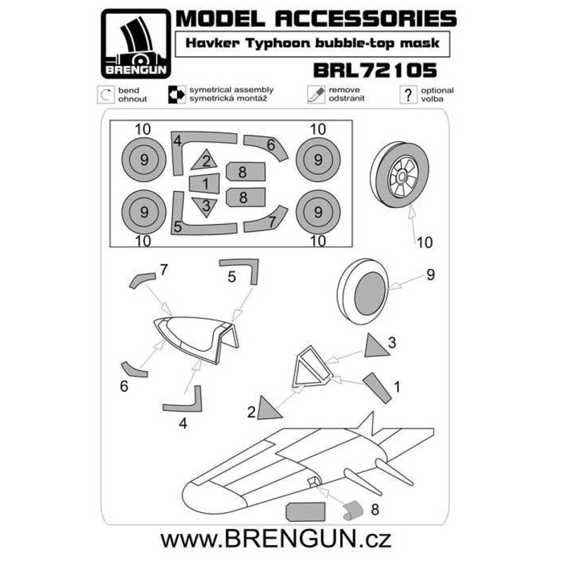 1/72 Typhon bubbletop CANOPY MASKS
