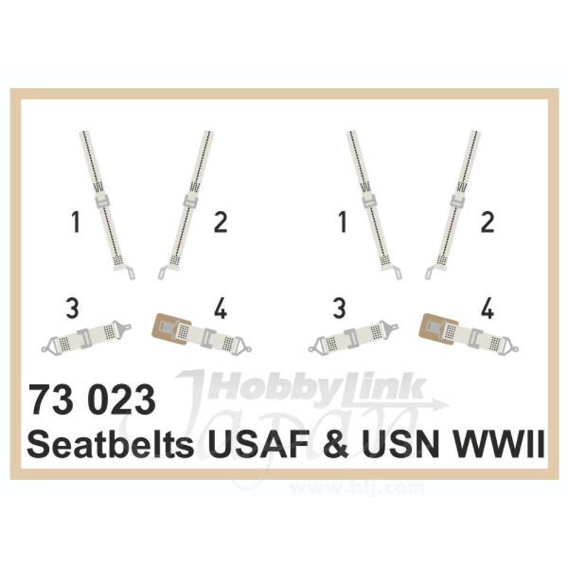 1/72 U.S. Army & Navy Seatbelts Fabric