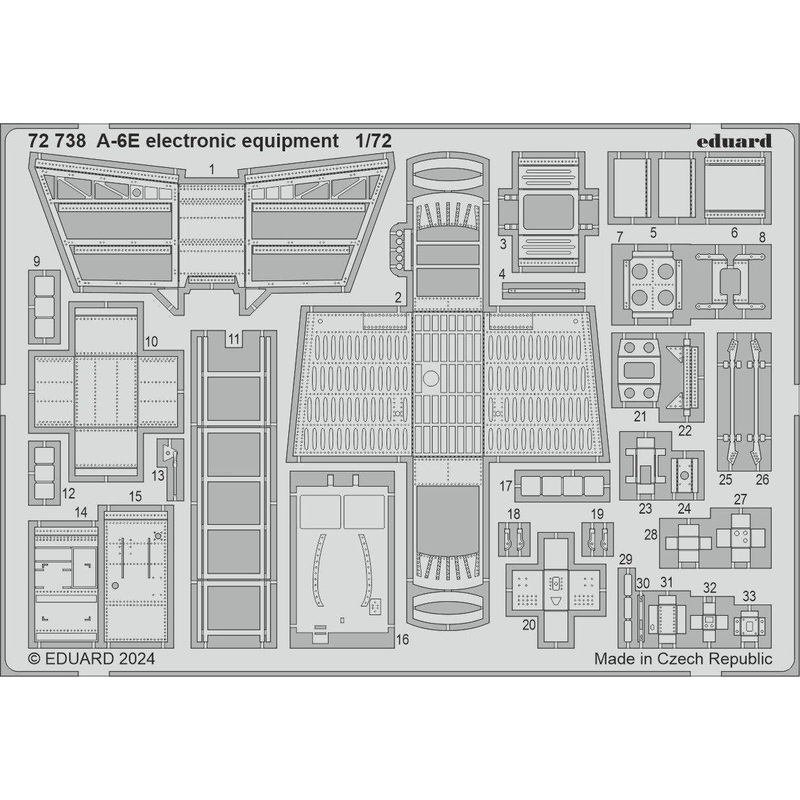 1/72 A-6E electronic equipment Photo etched (for Trumpeter)