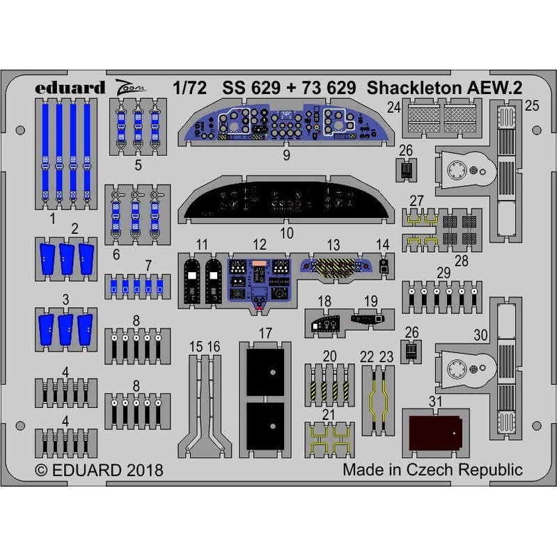 1/72 Avro Shackleton AEW.2 Zoom Photo-Etched Parts (for Airfix)
