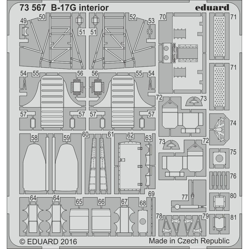 1/72 B-17G Cockpit Interior (Airfix A08017)