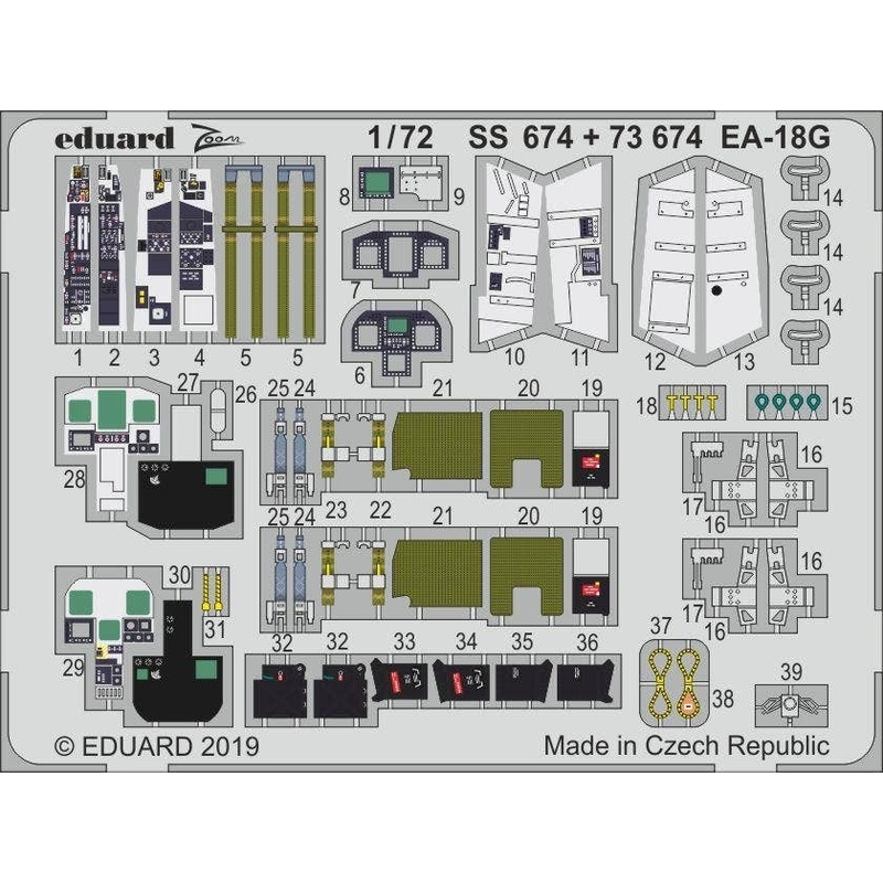 1/72 EA-18G Zoom Photo-Etched Parts (for Hasegawa)