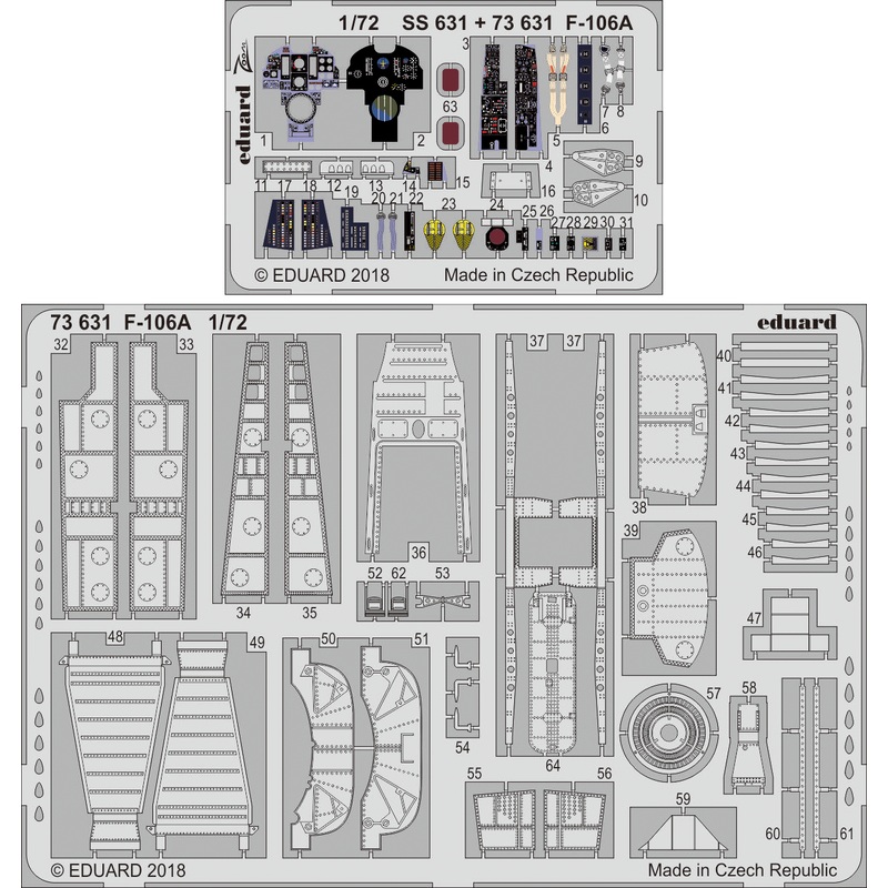 1/72 F-106A Photo-Etched Parts (for Trumpeter)