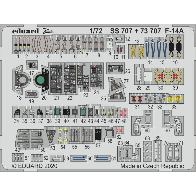 1/72 F-14A Photo-Etched Parts (for Academy)