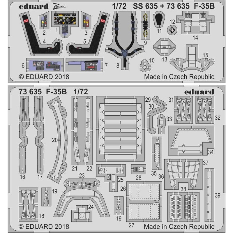 1/72 F-35B Photo-Etched Parts (for Hasegawa)