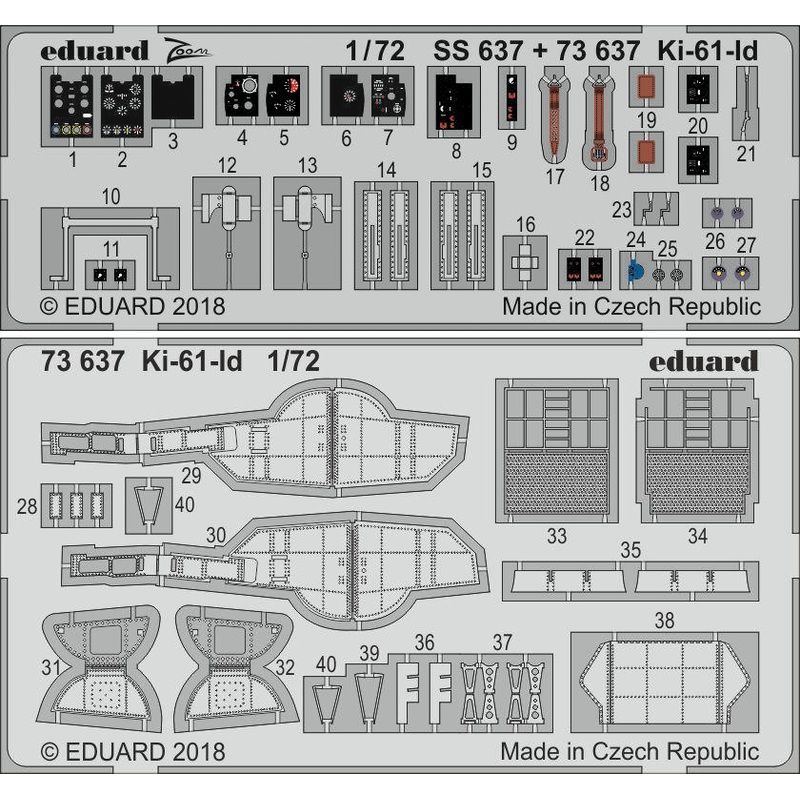 1/72 Ki-61-Id Photo-Etched Parts (for Tamiya)