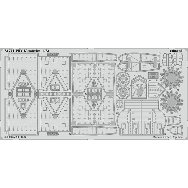 1/72 PBY-5A exterior Photo etched (for HOBBY 2000 / ACADEMY)