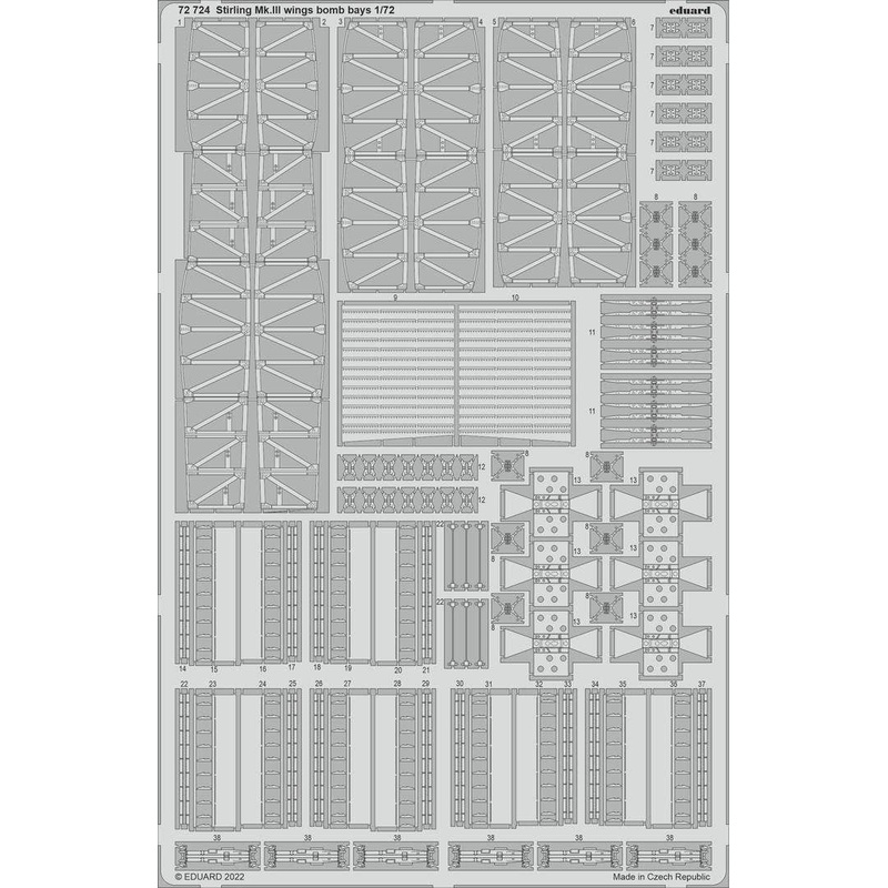 1/72 Stirling Mk.III wings bomb bays (for ITALERI)