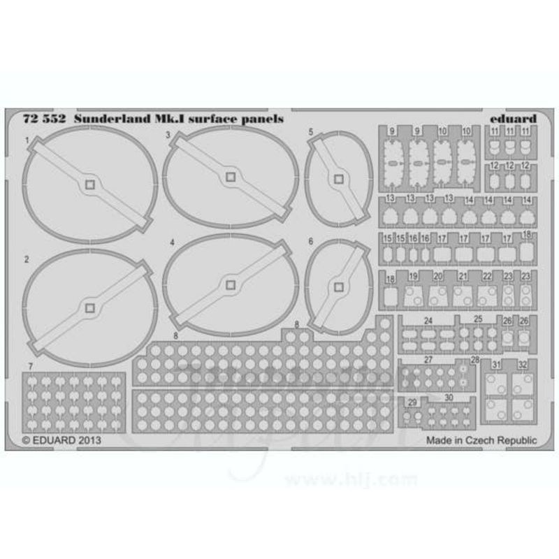 1/72 Sunderland Mk.1 Surface Panels (Italeri)