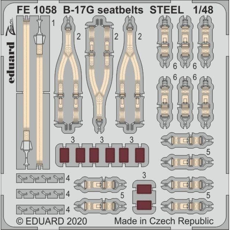 1/48 B-17G Seatbelts Steel (for HK Models)