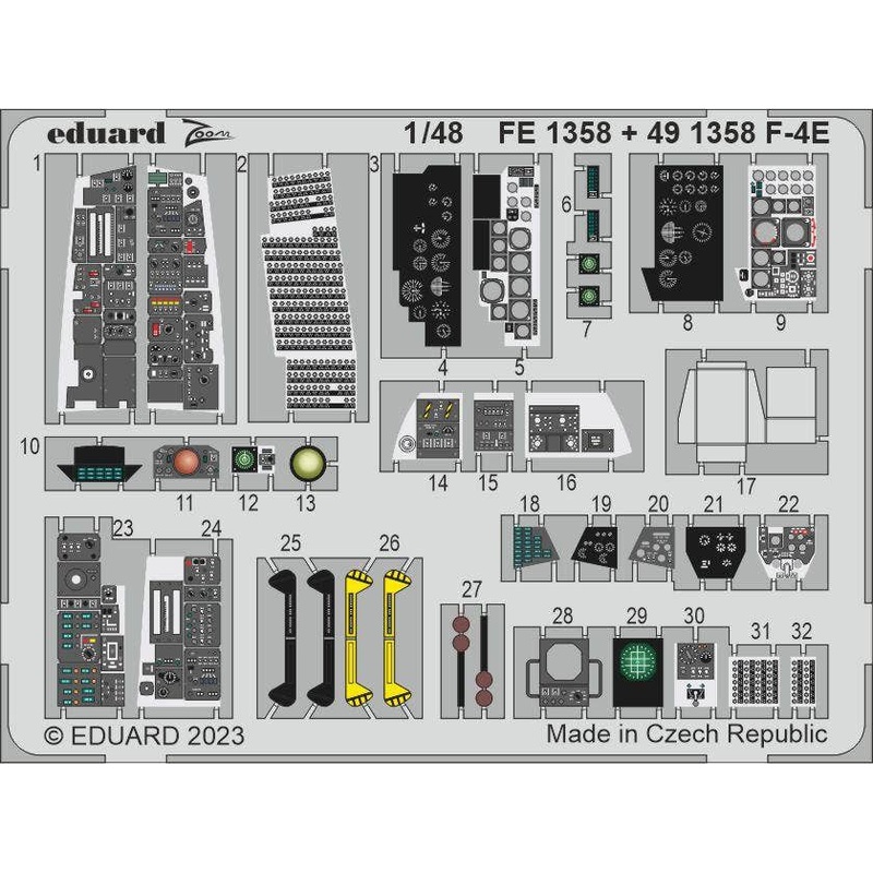 1/48 F-4E Zoom Photo-Etched Parts (for MENG)
