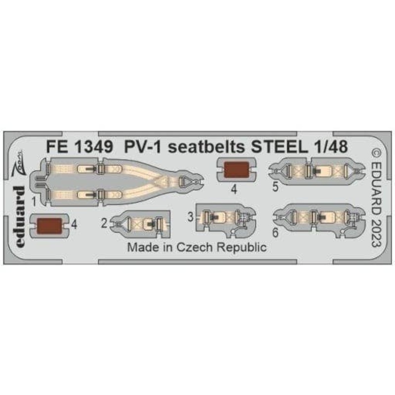 1/48 PV-1 Seatbelts STEEL Zoom Photo Etched Parts