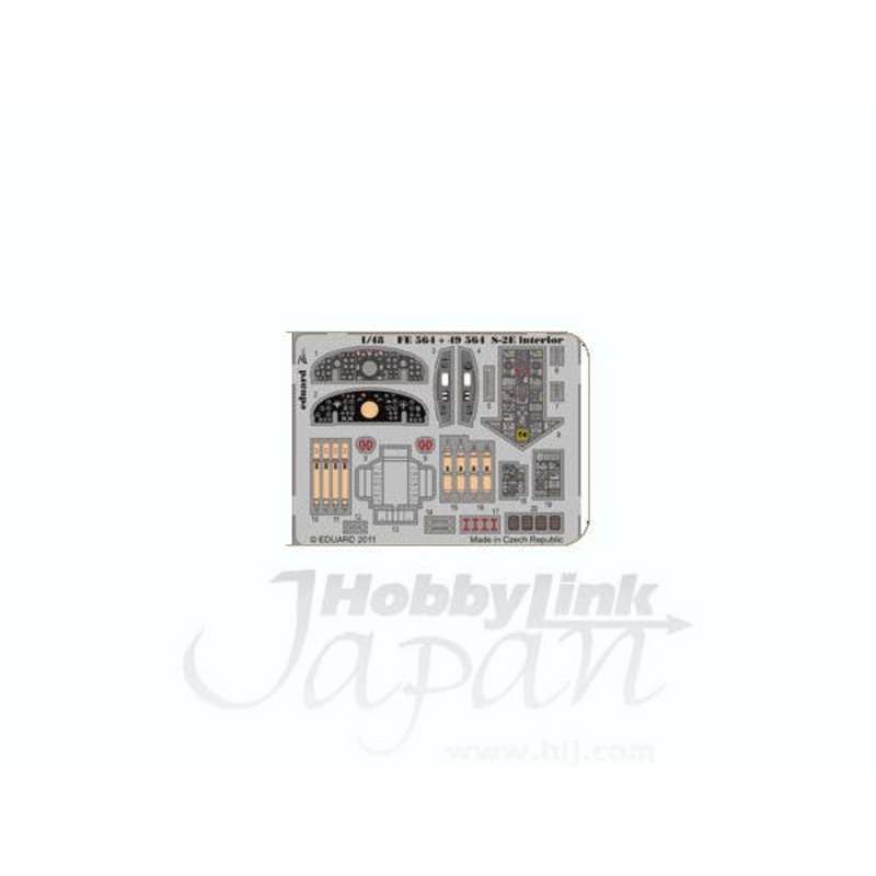 1/48 S-2E Interior Self-Adhesive (for Kinetic)
