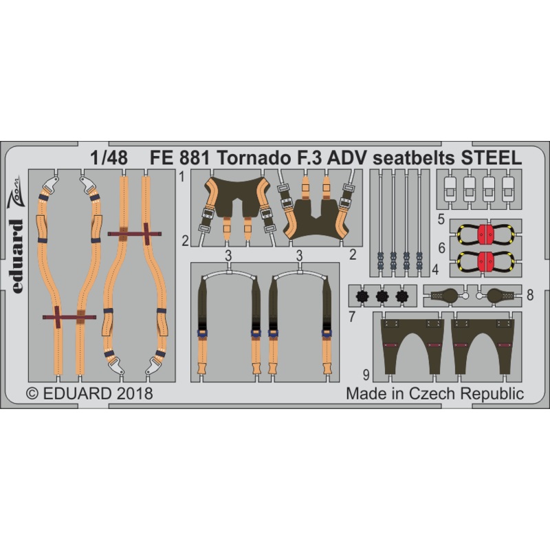 1/48 Tornado F.3 ADV Seatbelts Stainless Steel (for Revell)