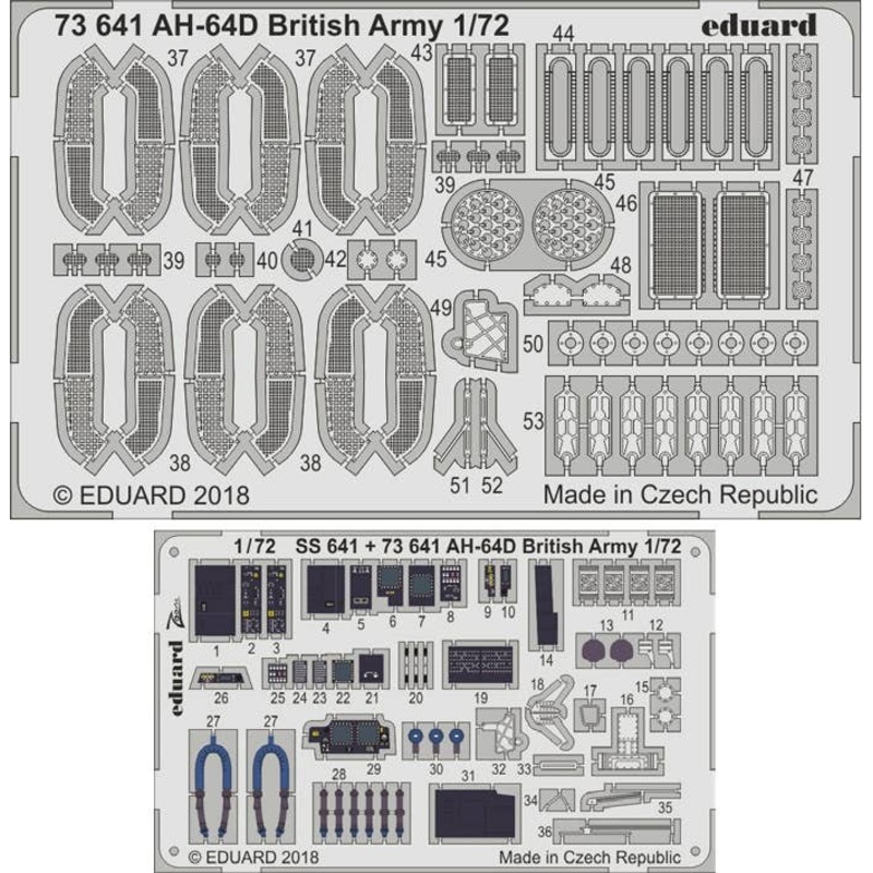 1/72 AH-64D British Army Photo-Etched Parts (for Academy)