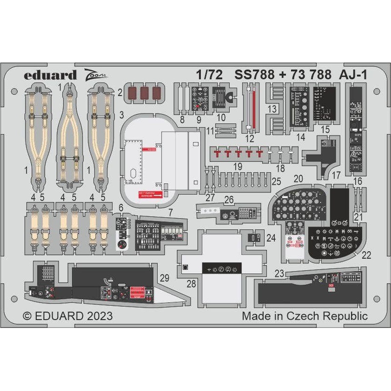 1/72 AJ-1 Photo-Etched Parts