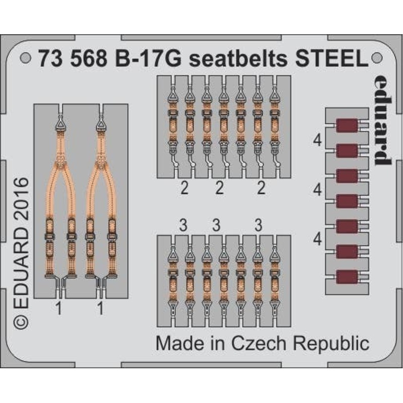 1/72 B-17G Seatbelts Steel