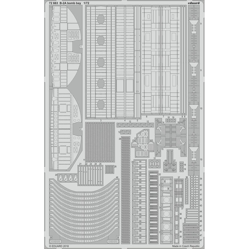 1/72 B-2A Bomb Bay Photo-Etched Parts (for Model Collect)