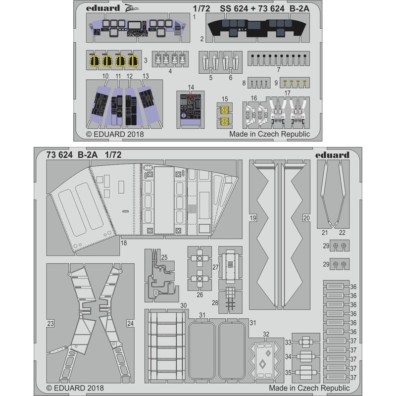 1/72 B-2A Photo-Etched Parts (for Model Collect)