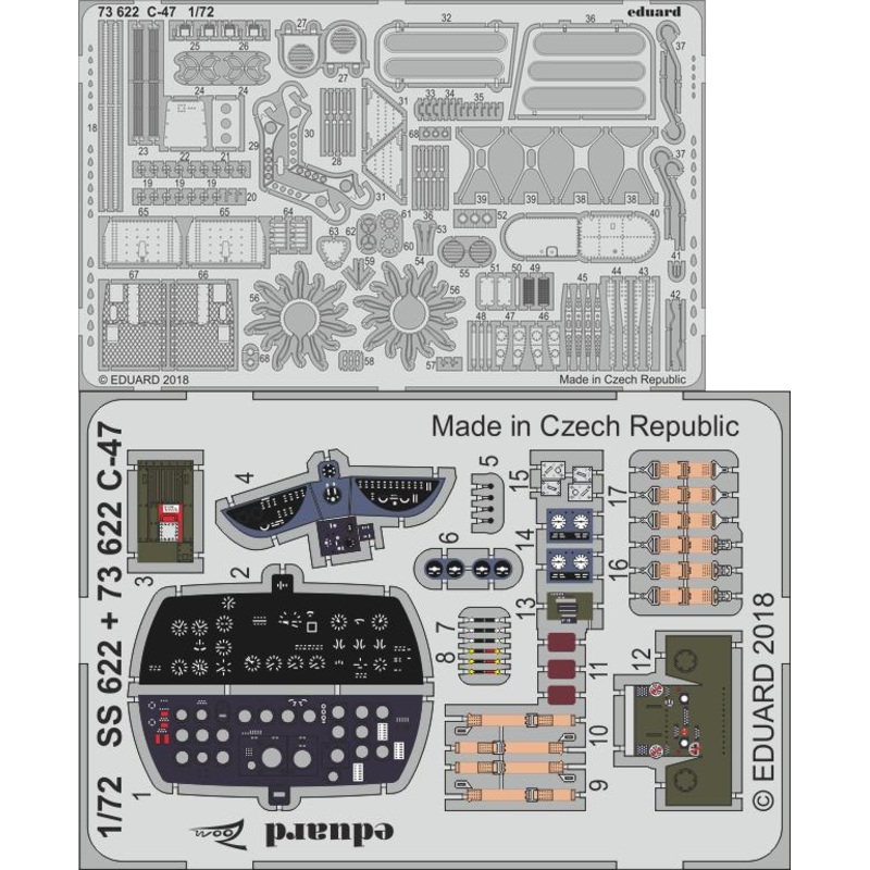 1/72 C-47 Photo Etched Set (for Hobby Boss)