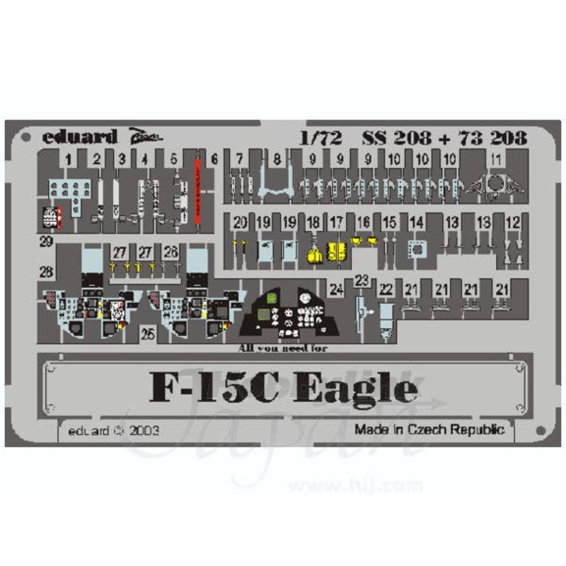 1/72 F-15C Eagle Zoom Color PE (for Hasegawa)