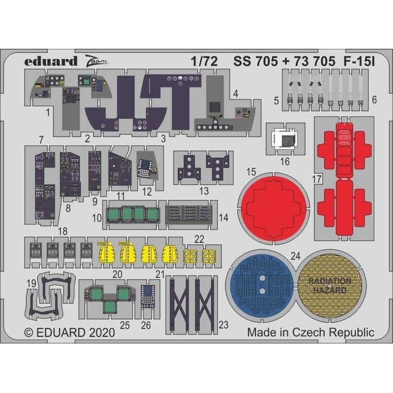 1/72 F-15I Photo-Etched Parts (for Great Wall Hobby)