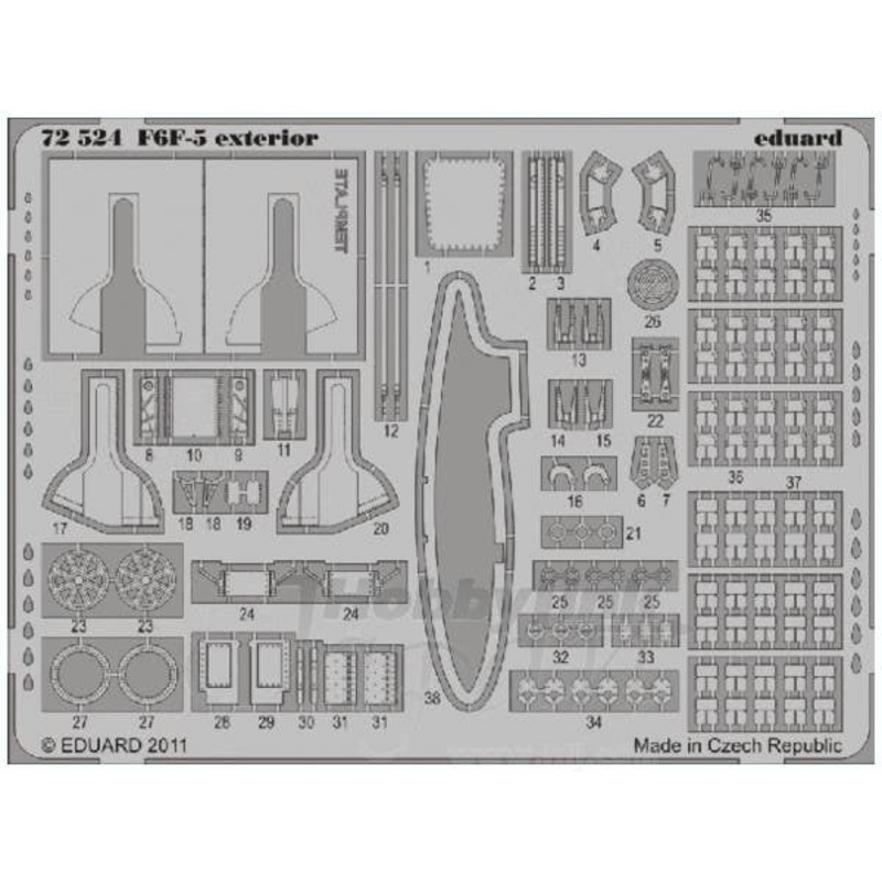 1/72 F6F-5 Exterior (for Eduard)