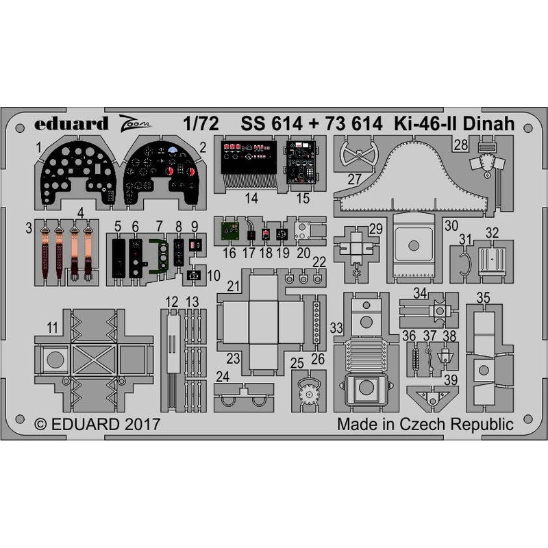1/72 Ki-46-II Dinah ZOOM Photo-Etched Set (for Hasegawa)