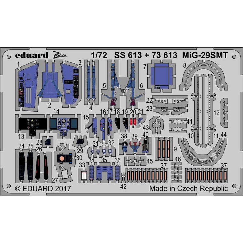 1/72 MiG-29SMT Zoom Photo Etched Parts (for Zvezda)