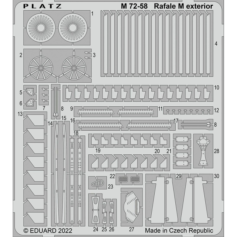 1/72 Rafale M Photo-etched Parts for Exterior