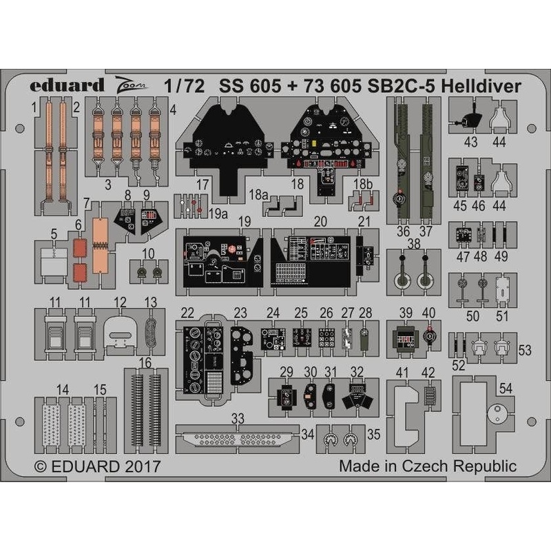 1/72 SB2C-5 Helldiver Zoom Photo-Etched Parts (for Special Hobby)