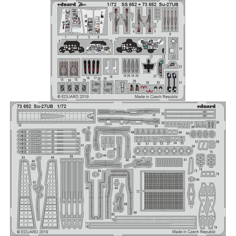 1/72 Su-27UB Photo-Etched Parts (for Zvezda)